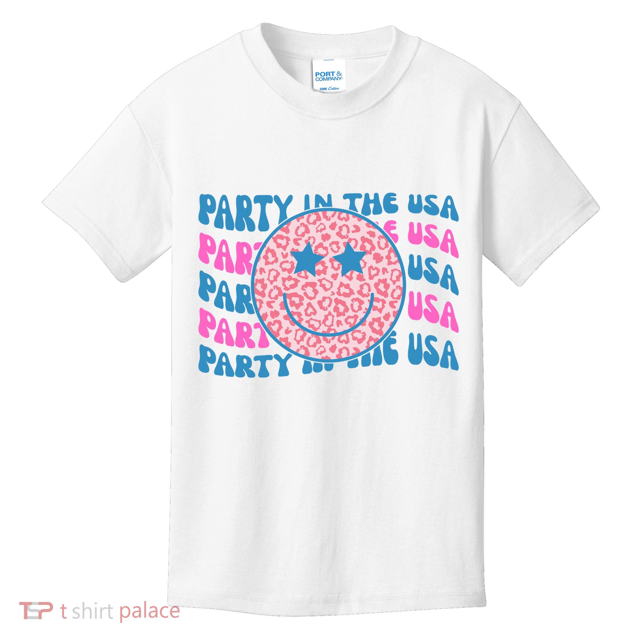 Party In The Usa Retro Smile Groovy Kids T-Shirt