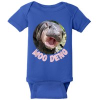 Pig In Thai Hippopotamus Cute Baby Hippo Moo Deng Bouncy Gift Baby Bodysuit