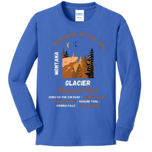 Paradise In The Sky Montana Glacier National Park Adventure Kids Long Sleeve Shirt