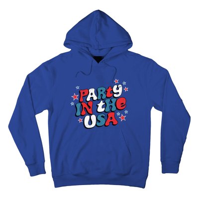 Party In The Usa Retro Patriotic Distressed Gift Hoodie