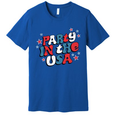 Party In The Usa Retro Patriotic Distressed Gift Premium T-Shirt