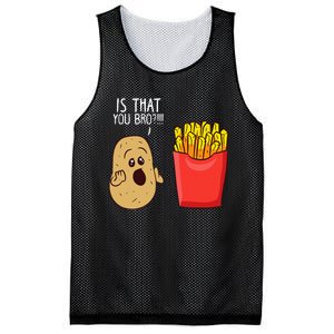 Potato Is That You Bro Funny French Fries Mesh Reversible Basketball Jersey Tank