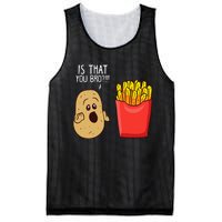 Potato Is That You Bro Funny French Fries Mesh Reversible Basketball Jersey Tank