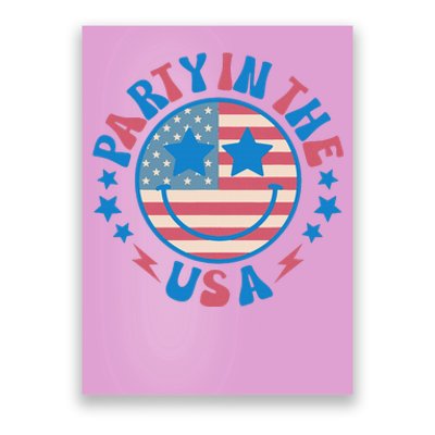 Party In The Usa 4th Of July Preppy Smile Poster