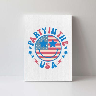 Party In The Usa 4th Of July Preppy Smile Canvas