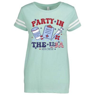 Party In The Usa Er Crew Nurse Enza Ladies Jersey Football T-Shirt