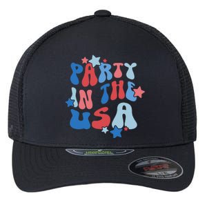 Party In The USA American Flag 4th Of July  Flexfit Unipanel Trucker Cap