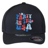 Party In The USA American Flag 4th Of July  Flexfit Unipanel Trucker Cap