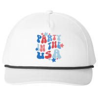 Party In The USA American Flag 4th Of July  Snapback Five-Panel Rope Hat