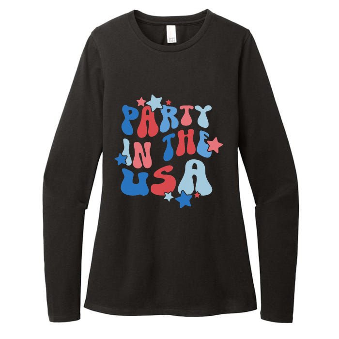 Party In The USA American Flag 4th Of July  Womens CVC Long Sleeve Shirt