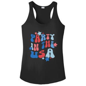 Party In The USA American Flag 4th Of July  Ladies PosiCharge Competitor Racerback Tank