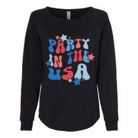 Party In The USA American Flag 4th Of July  Womens California Wash Sweatshirt