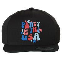 Party In The USA American Flag 4th Of July  Wool Snapback Cap