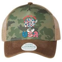Party In The USA Retro 4th Of July Groovy Patriotic Fourth Of July Legacy Tie Dye Trucker Hat