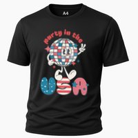 Party In The USA Retro 4th Of July Groovy Patriotic Fourth Of July Performance Shirt