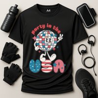 Party In The USA Retro 4th Of July Groovy Patriotic Fourth Of July Performance Shirt