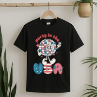 Party In The USA Retro 4th Of July Groovy Patriotic Fourth Of July T-Shirt
