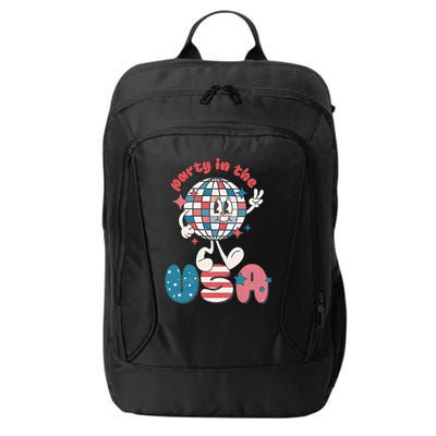Party In The USA Retro 4th Of July Groovy Patriotic Fourth Of July City Backpack