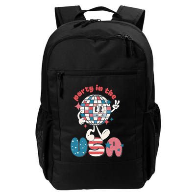Party In The USA Retro 4th Of July Groovy Patriotic Fourth Of July Backpack