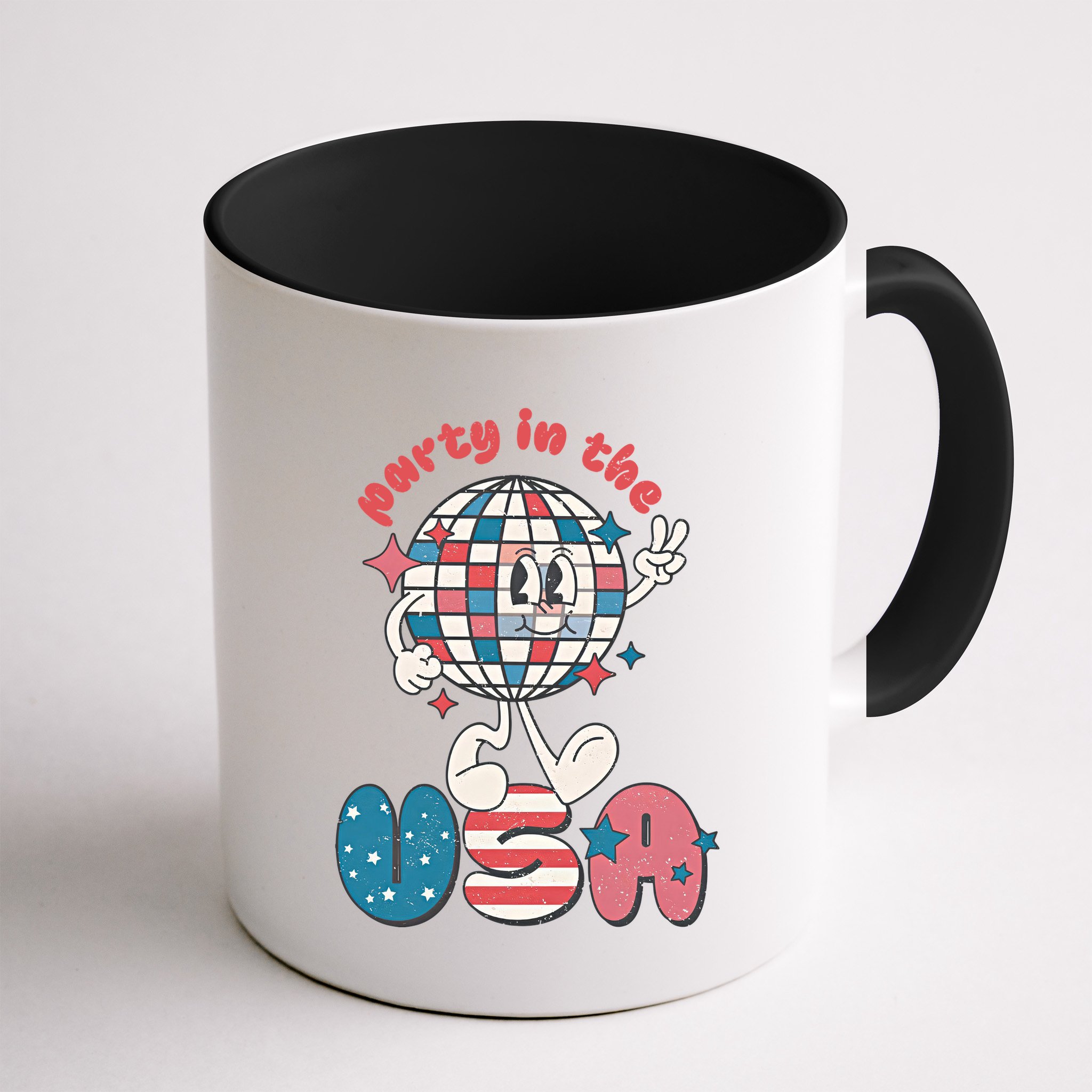 Party In The USA Retro 4th Of July Groovy Patriotic Fourth Of July Mug