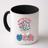 Party In The USA Retro 4th Of July Groovy Patriotic Fourth Of July Mug