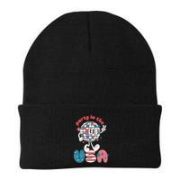 Party In The USA Retro 4th Of July Groovy Patriotic Fourth Of July Beanie
