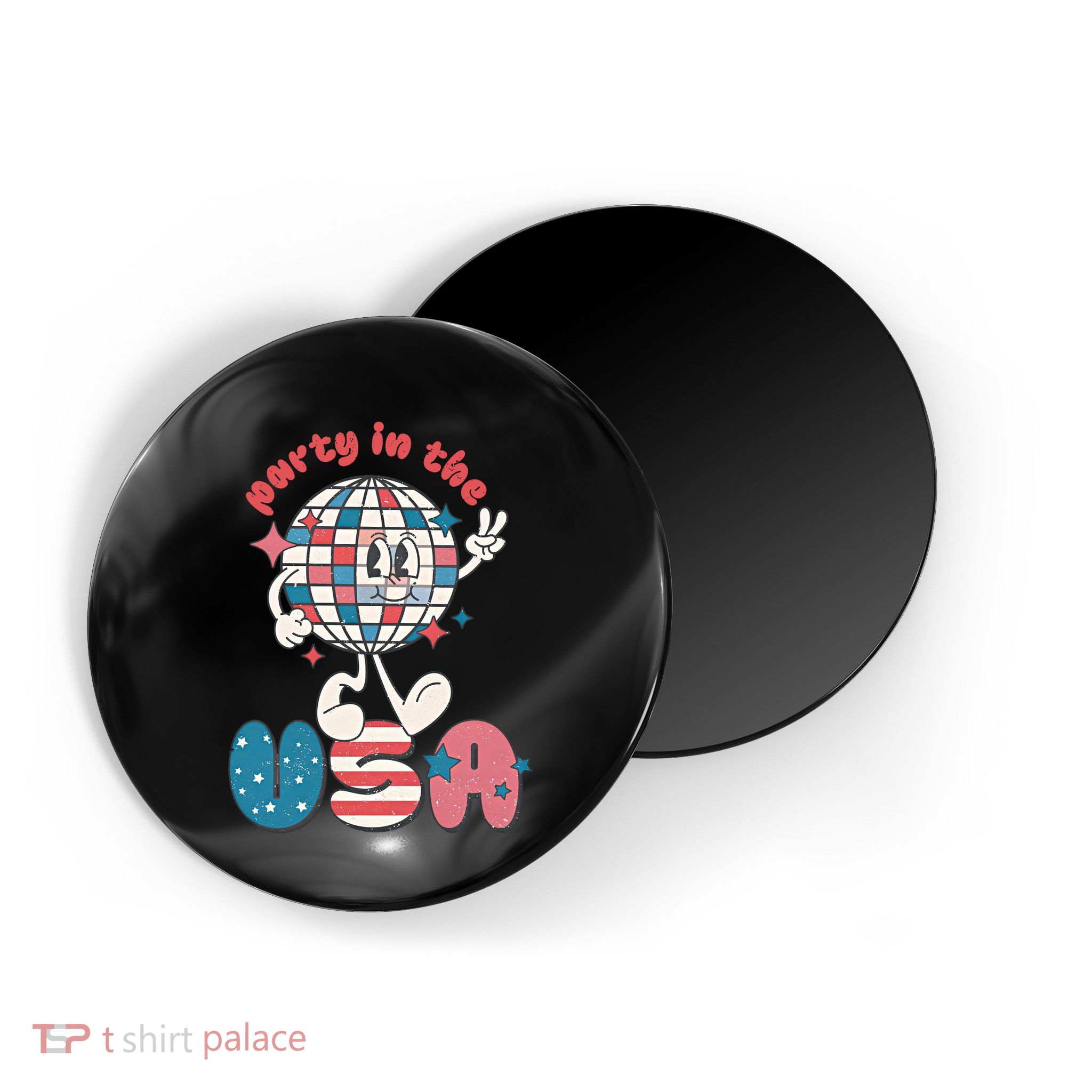 Party In The USA Retro 4th Of July Groovy Patriotic Fourth Of July Magnet