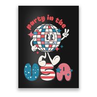 Party In The USA Retro 4th Of July Groovy Patriotic Fourth Of July Poster