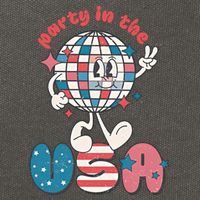 Party In The USA Retro 4th Of July Groovy Patriotic Fourth Of July Cotton Canvas Backpack
