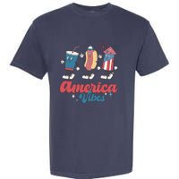 Party In The Usa Hot Dog Love USA Funny Fourth Of July Gift Garment-Dyed Heavyweight T-Shirt