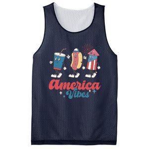 Party In The Usa Hot Dog Love USA Funny Fourth Of July Gift Mesh Reversible Basketball Jersey Tank