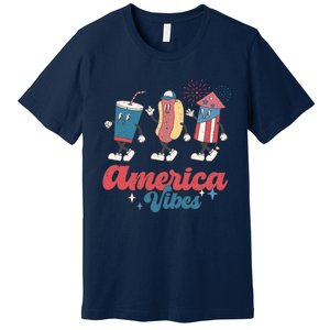 Party In The Usa Hot Dog Love USA Funny Fourth Of July Gift Premium T-Shirt