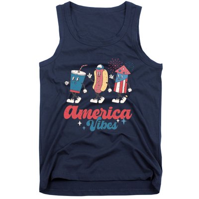 Party In The Usa Hot Dog Love USA Funny Fourth Of July Gift Tank Top