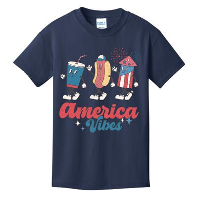 Party In The Usa Hot Dog Love USA Funny Fourth Of July Gift Kids T-Shirt