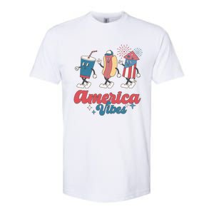 Party In The Usa Hot Dog Love USA Funny Fourth Of July Gift Softstyle CVC T-Shirt