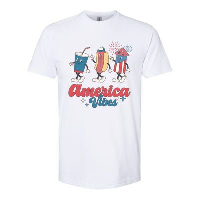 Party In The Usa Hot Dog Love USA Funny Fourth Of July Gift Softstyle CVC T-Shirt