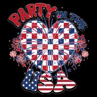 Party In The Usa Firework Red White Blue Heart 16 in Basic Backpack