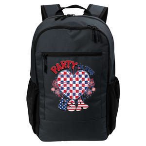 Party In The Usa Firework Red White Blue Heart Daily Commute Backpack