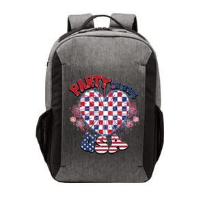 Party In The Usa Firework Red White Blue Heart Vector Backpack