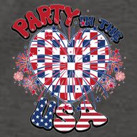 Party In The Usa Firework Red White Blue Heart Vector Backpack