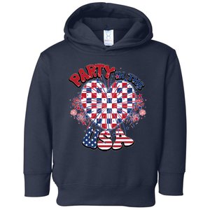 Party In The Usa Firework Red White Blue Heart Toddler Hoodie