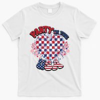 Party In The Usa Firework Red White Blue Heart T-Shirt