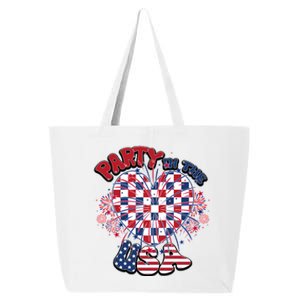 Party In The Usa Firework Red White Blue Heart 25L Jumbo Tote