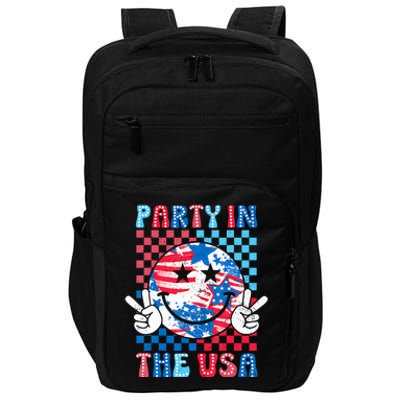 Party In The Usa 4th Of July Preppy Smile Impact Tech Backpack