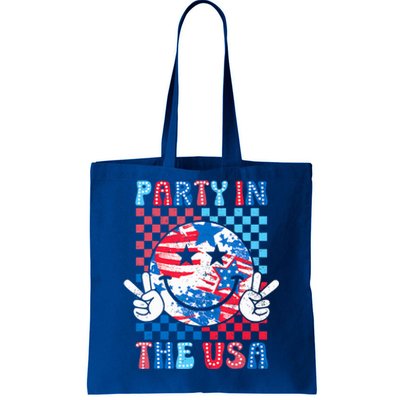 Party In The Usa 4th Of July Preppy Smile Tote Bag