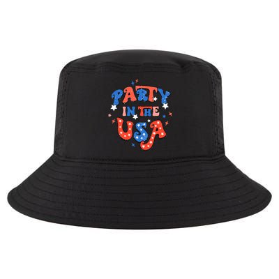 Party In The USA 4th Of July Independence Day USA Vintage Cool Comfort Performance Bucket Hat