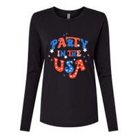 Party In The USA 4th Of July Independence Day USA Vintage Womens Cotton Relaxed Long Sleeve T-Shirt