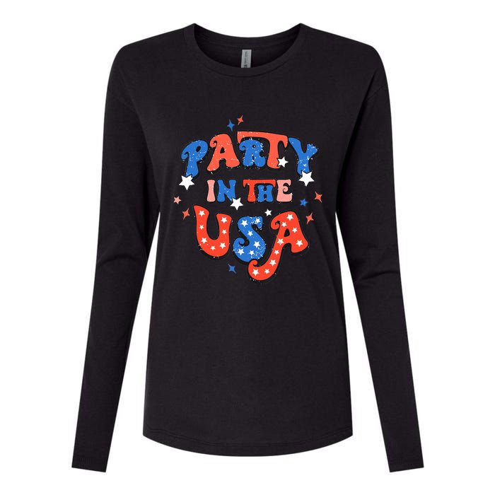 Party In The USA 4th Of July Independence Day USA Vintage Womens Cotton Relaxed Long Sleeve T-Shirt