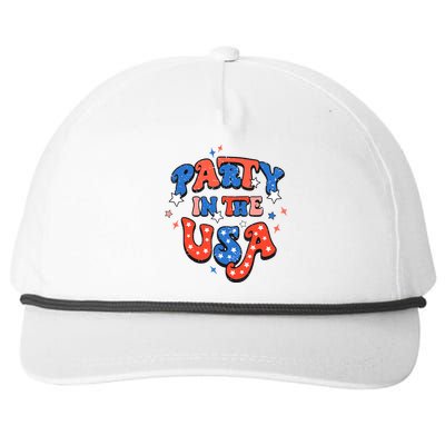 Party In The USA 4th Of July Independence Day USA Vintage Snapback Five-Panel Rope Hat