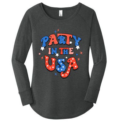 Party In The USA 4th Of July Independence Day USA Vintage Women's Perfect Tri Tunic Long Sleeve Shirt